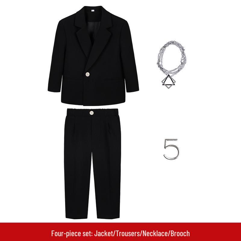 

Стильный повседневный блейзер в британском стиле для мальчиков – Идеально подходит для подиума, фотосессий, выступлений и дней рождения 150cm, 68-79 jin