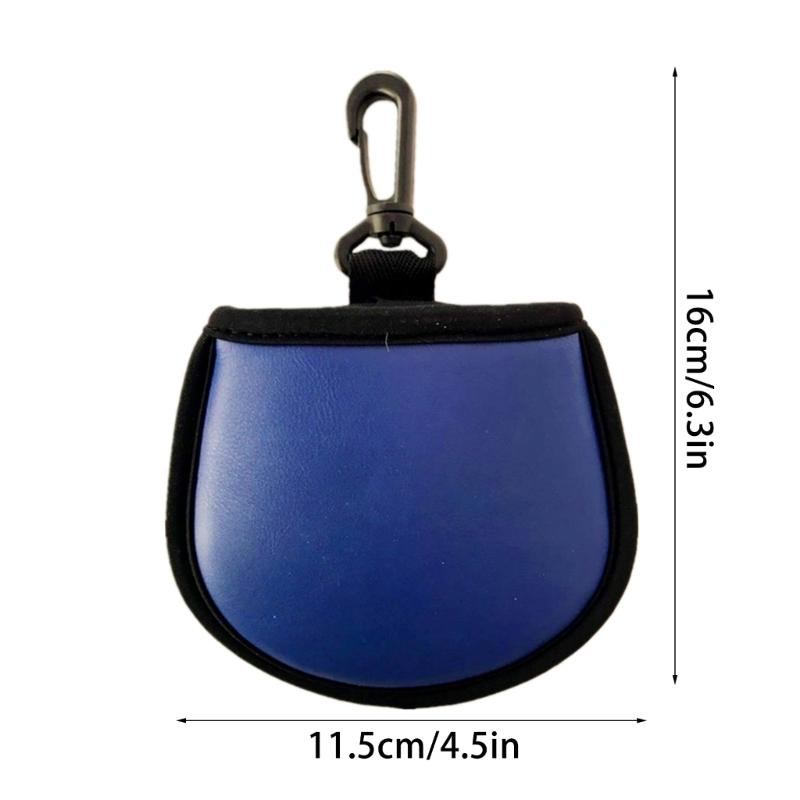 Golfball-Reinigungstasche, Tragbarer Golfball-Washer Kleine Golftasche mit Kunststoffclips Praktische Waschbare Golftaschen-Tasche