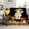 New G-Grave Cartoon F-Fireflies Movie 3D Flannel Blanket Soft Throw Blanket Art For Home Decor Bedroom Bed Sofa Picnic Fans Gift