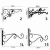 Black Hanging Flower Basket Brackets Bird Iron Wall Mounted Plant Hanger Balcony Terrace Veranda Home Decoration