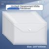 10 Pcs Clear A4 File Folders Plastic Large Capacity Document Pouch Storage Bag Durable Snap Button Closure File Folders