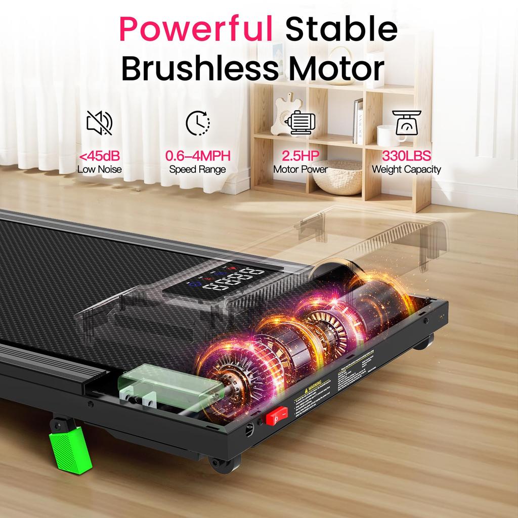 Akluer P03B Walking Pad, Under Desk Treadmill with Remote Control