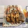 1 Peça Manta de Flanela com Estampa Tribal, Alta Qualidade, Confortável para Todas as Estações, Decoração de Casa, Calor e Conforto