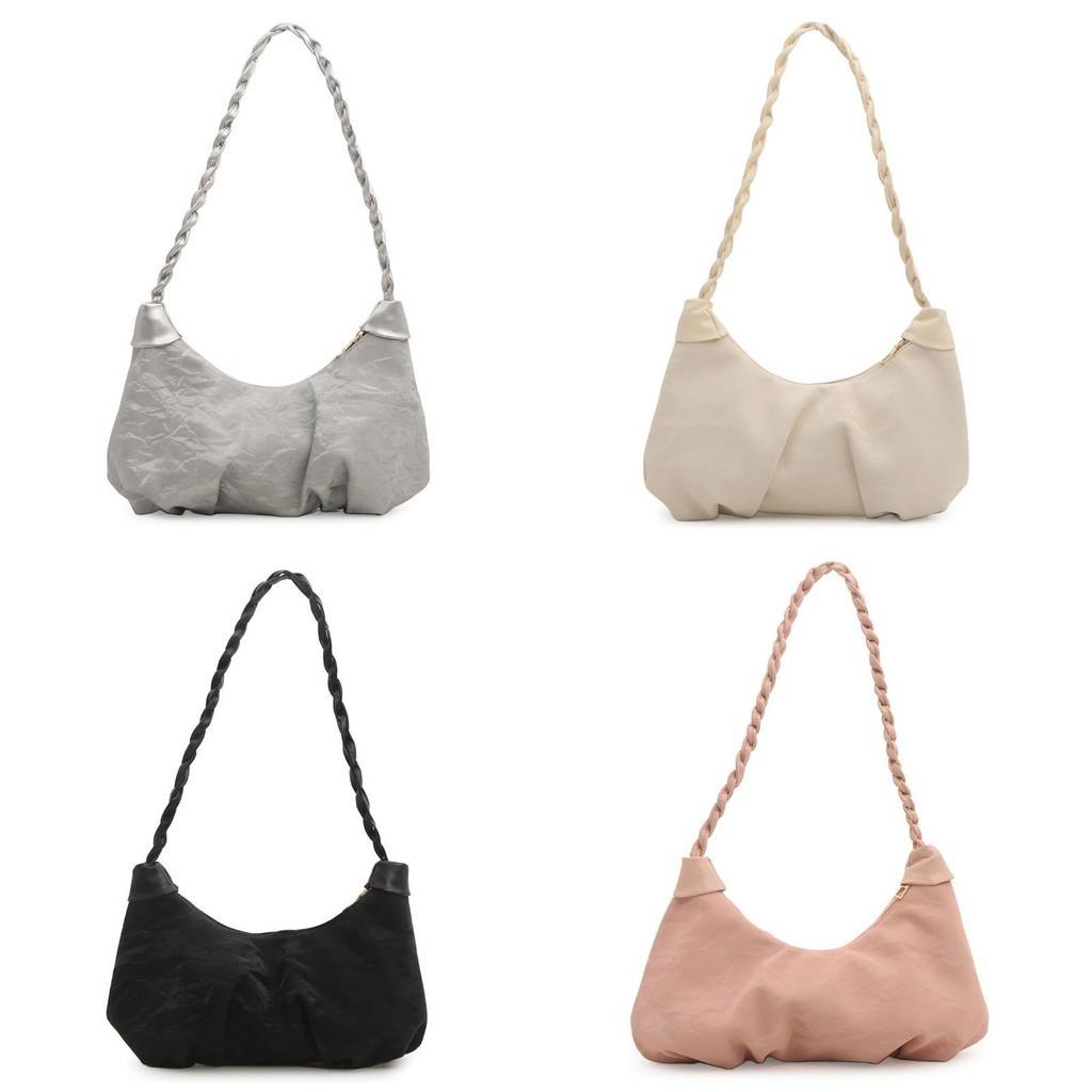 Fashionable Cloud Pleated Shoulder Bag For Daily Use Soft And Spacious With Comfortable Design