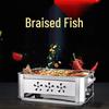Dun Dian Rectangular Stainless Steel Alcohol Roast Fish Pan