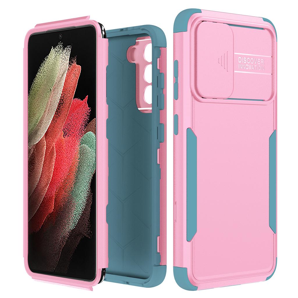Für Samsung Handyhüllen mit einem Nischen-High-End-Gefühl, kreatives Schiebefenster-Design, sturzsichere Schutzhülle, All-Inclusive-Handyhülle