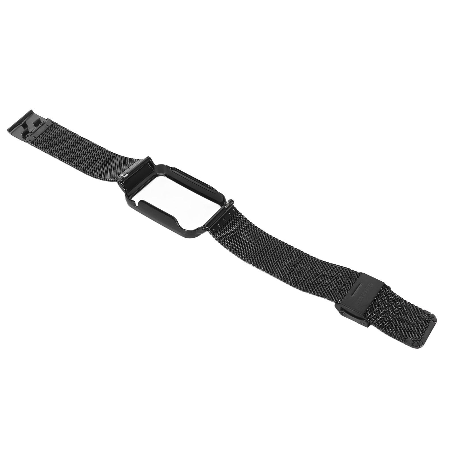 

Stainless Steel Mesh Strap with Black Bumper Case Replacement Accessory Fit for Band 7 Pro