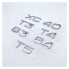 ALMVIS Glossy Black Silver Emblem Nameplate Sticker Volvo XC40 B3 B4 T3 T4 T5