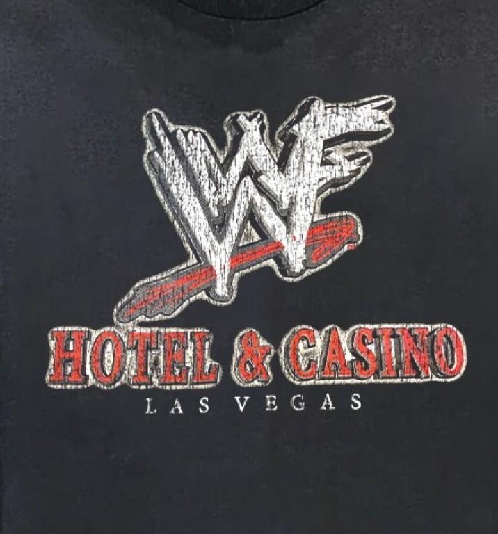 Wwf Casino Hotel Promo T-Shirt Black XXL S