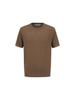 ZIOZIA Men'S) Washable Miracle Vertical Texture Short Sleeve Sweater_Brown