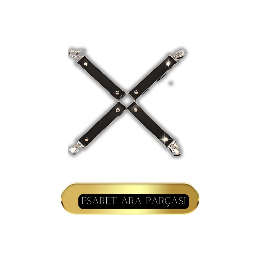 Fantasy Set With Whip, Leash, Plush, Handcuffs, Mask, Set Of 8 Gold, Gold Belt