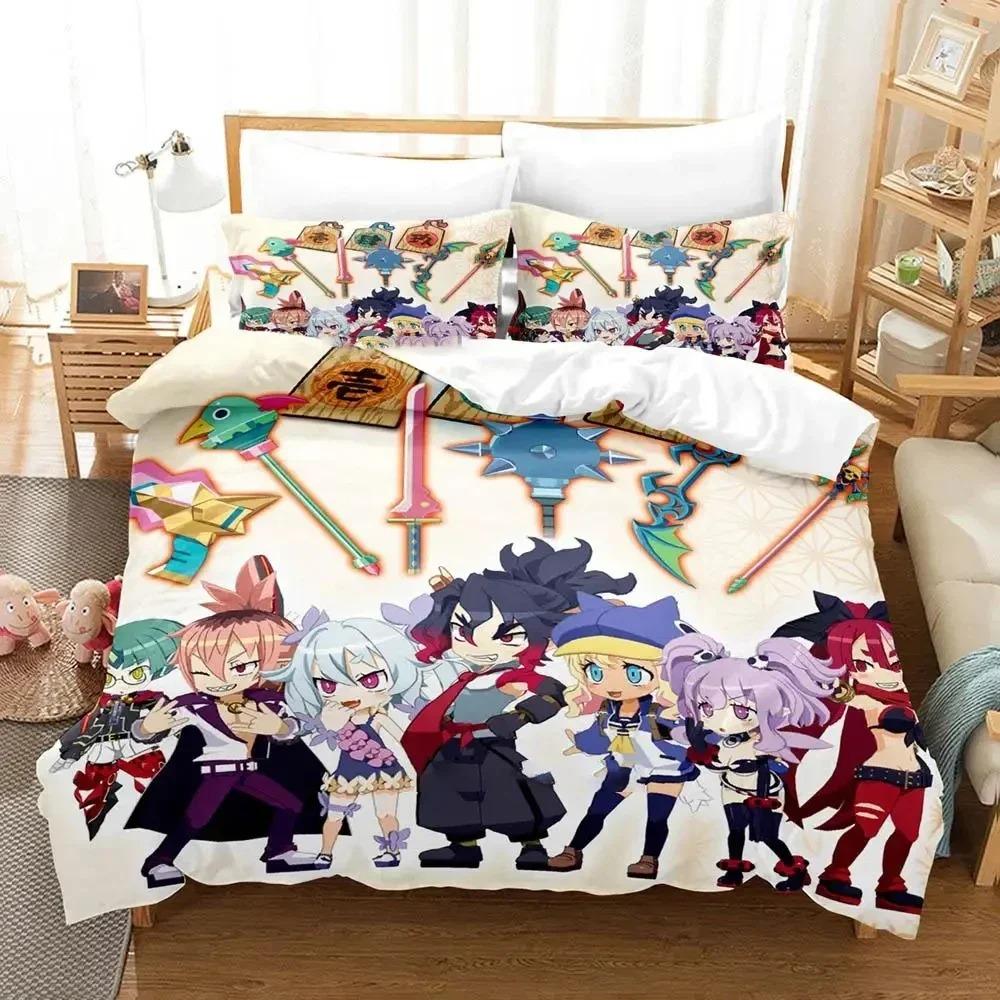 Breathable Elegant King Queen Quilt Comforter 3D Print Anime Disgaea Bed Size Boys Adult