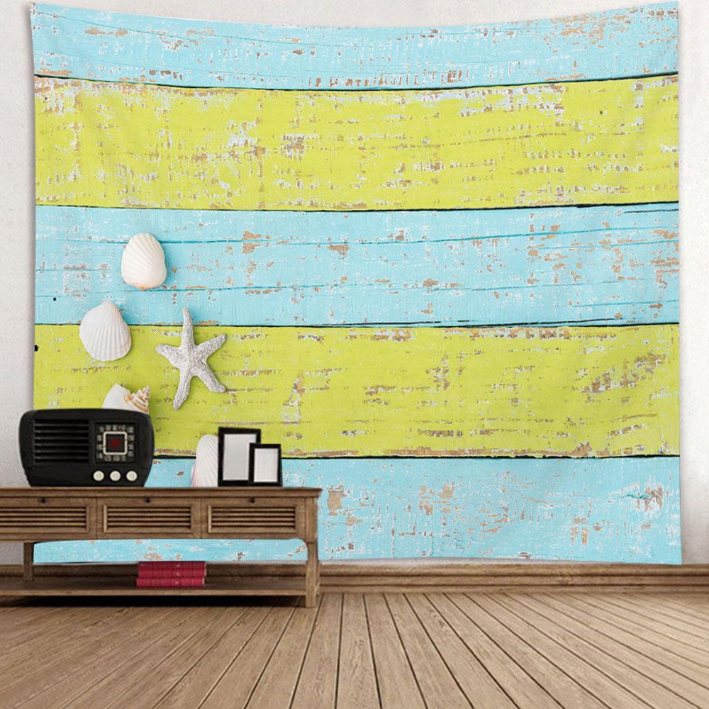 Wooden Board Texture Wall Tapestry Art Tapestries Wall Hanging Curtain Creative Design Bedroom Living Room Dormitory Decoration