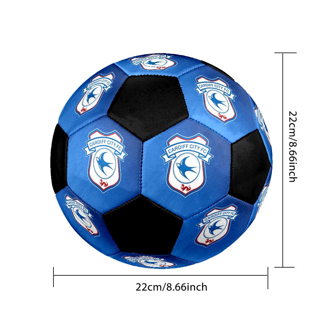 Cardiff City FC Soccer Ball Colorful All Ages Machine Stitched PVC Competition Ready Durable High-Bounce.SIZE5