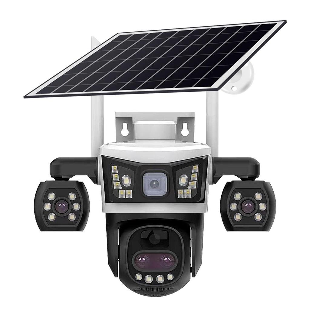 V380 4G Triple-Screen Solar-Powered Waterproof Outdoor Camera