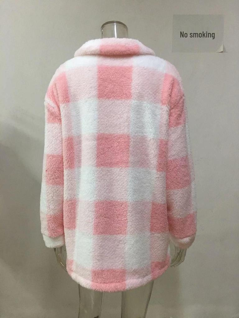 Damen Karojacke aus Lammwolle mit Taschen - Herbst/Winter 2025 Kollektion