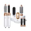 Stilizator de păr 5 în 1, Stilizator cu aer cu uscător de păr cu perie cu aer cald, Pachet placă de păr (Platină)