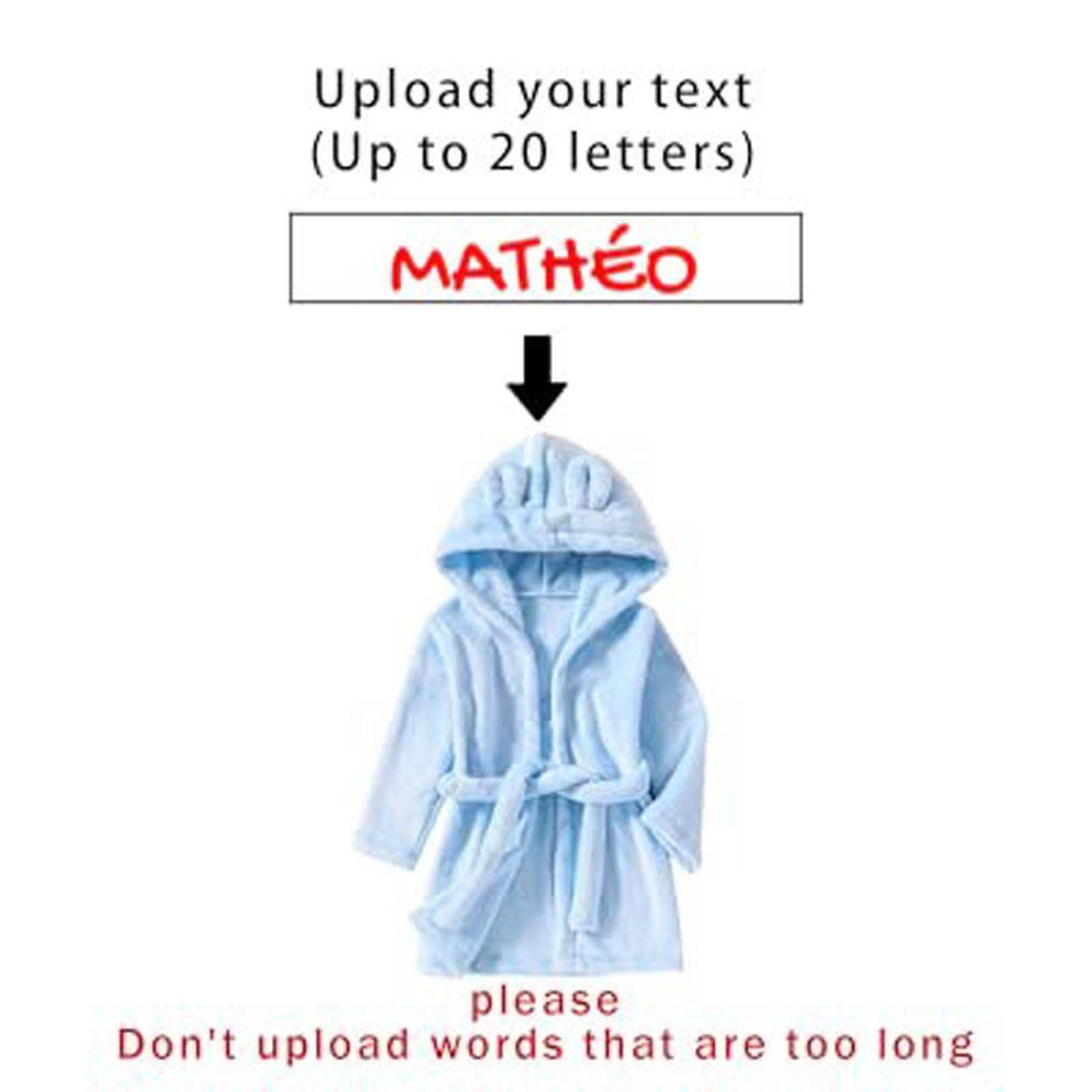 

Персонализированный детский банный халат из фланели - мягкий - с возможностью персонализации и вышивкой имени - для мальчиков и девочек One Size синий