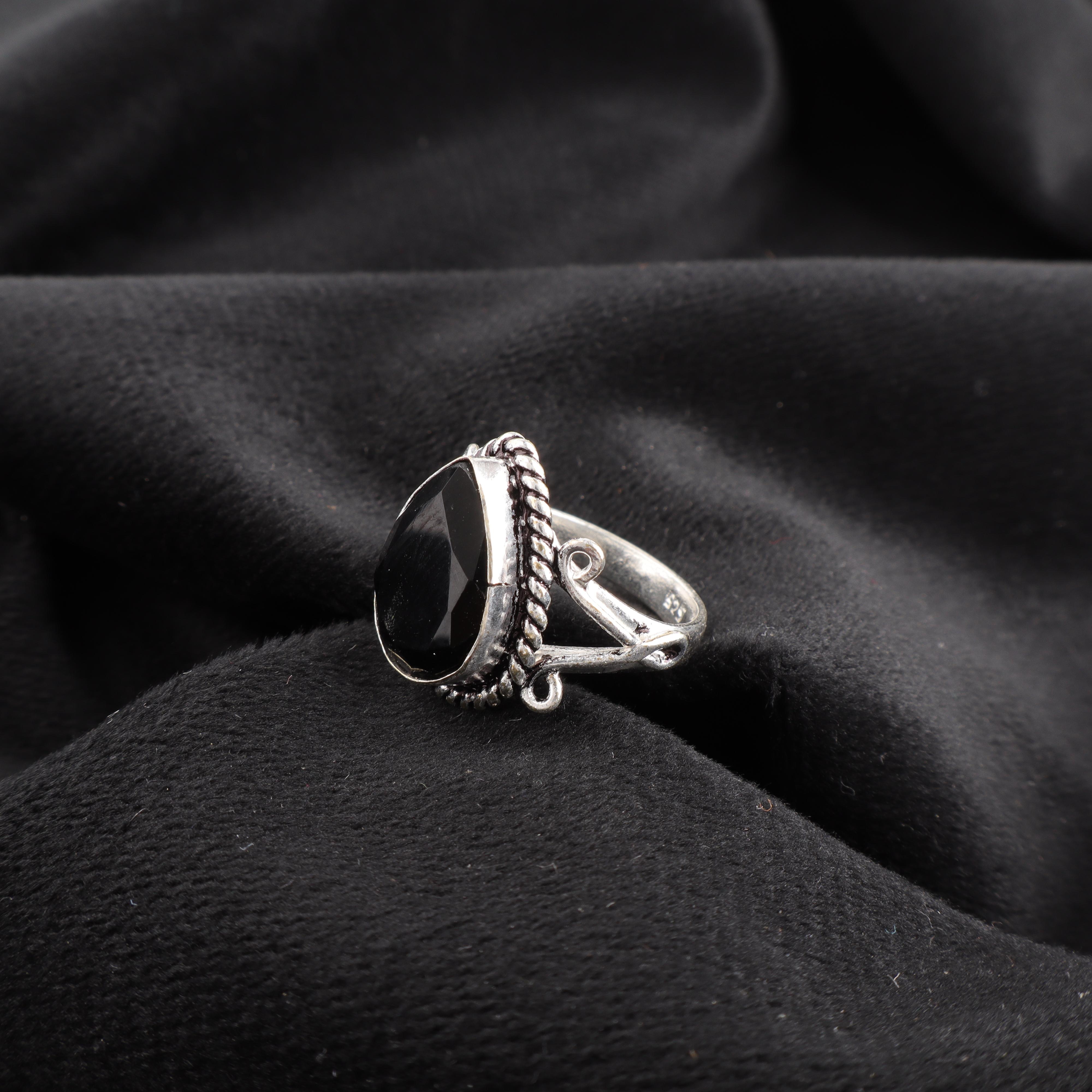 

Кольцо с драгоценным камнем Черный Оникс, Ювелирное изделие из 925 пробы стерлингового серебра, Привлекательное серебряное кольцо ручной работы, Подарок для любви 12 чёрный