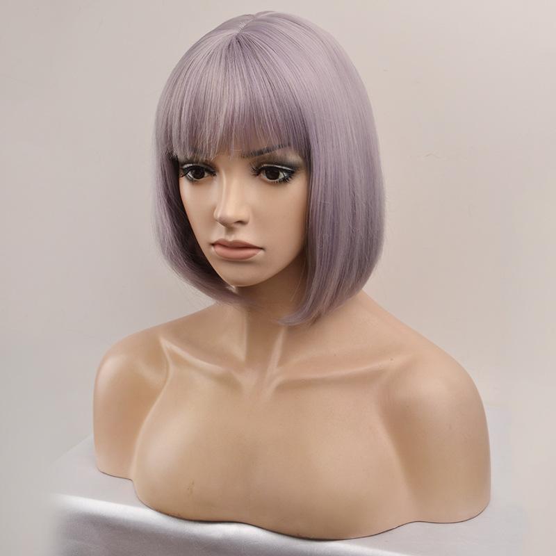 Fonte Moda Diário Cabelo Curto Meninas Europeias E Americanas Taro Air Bangs Bobo Bobo Cabeça Peruca