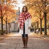 Checkered Wool Tassel Scarf Coldproof Women Cashmere Shawl Fashion Winter Cashmere Scarves  Girls