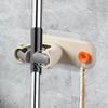 Mop Holder Wall Mount Mop Hanger Traceless Space-Saving Adhesive Clip Cleaning Tool Storage For Workshop Commercial Kitchen RV