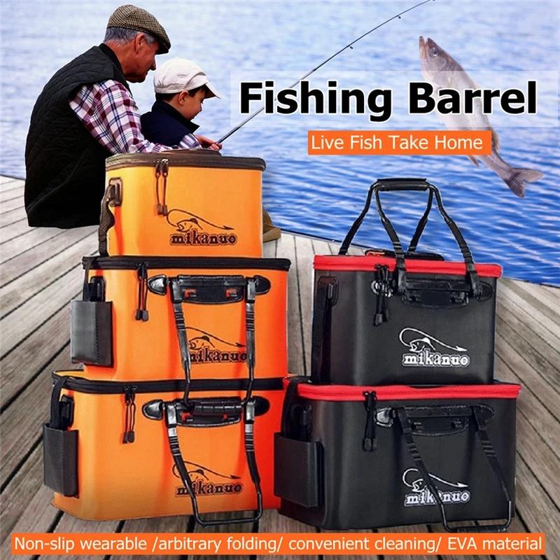 11/19/23/28/35L Foldable Folding Thicker Eva Living Fish Box Tank Bucket Camping Outdoor Fishing Equipment Fishbox Storage Bag
