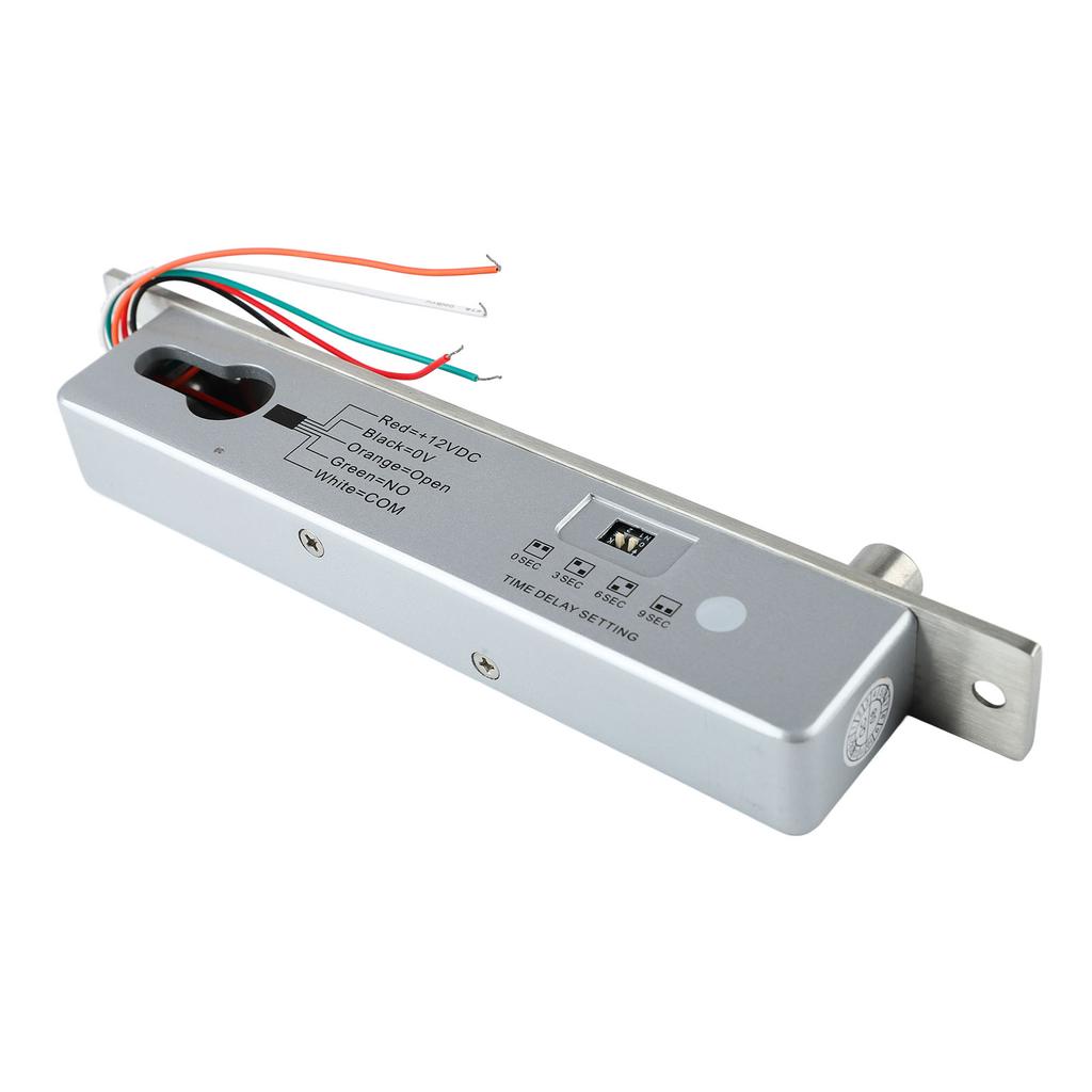 Electric Bolt Lock Strong Strength Stainless Steel Delay Adjustment Electric Mortise Deadbolt Wood