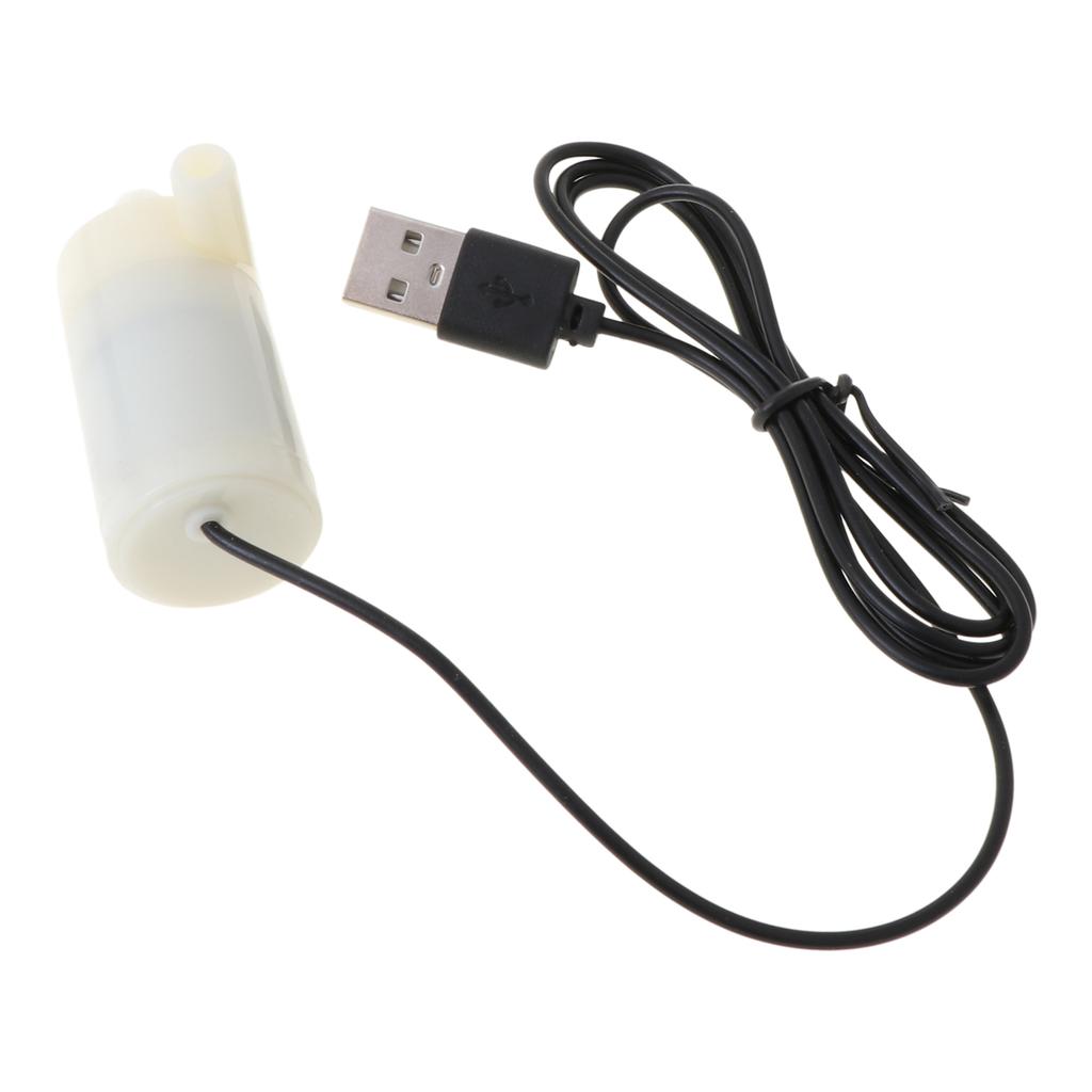 Micro Submersible Water Pump with Power Cord Fish Tanks Aquarium Mini Fountain Pump USB Powered Mini Motor Water Pump