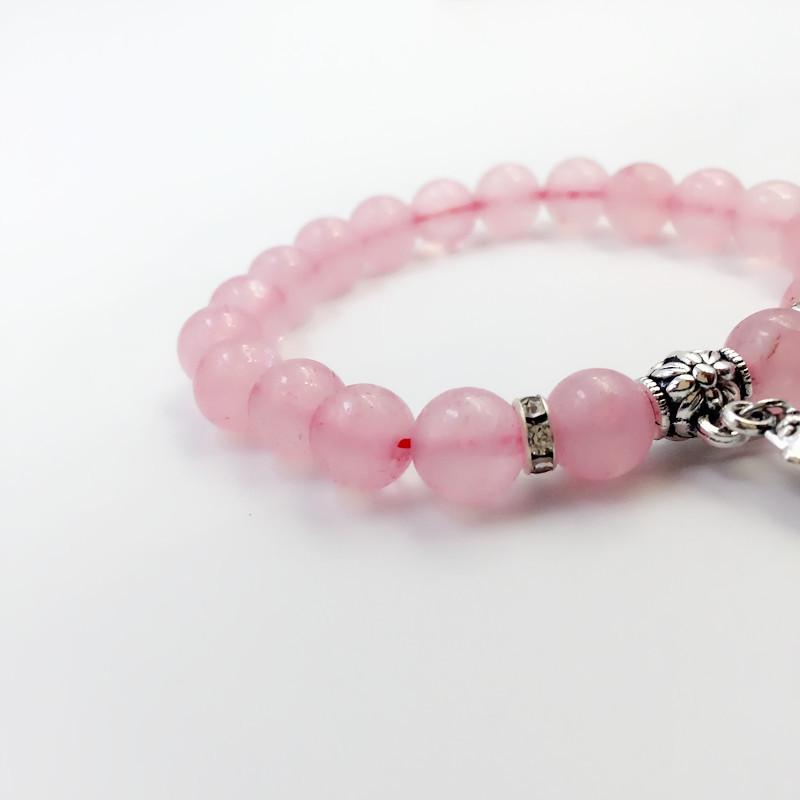 Natural Rose Quartz Bracelets: Gold Shop Opening Gifts & Live Stream Traffic Boosters