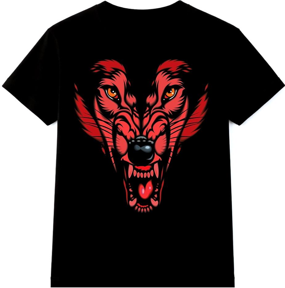 Wolf Face T Shirt Fierce Roaring Wolf Animal Graphic Tee S