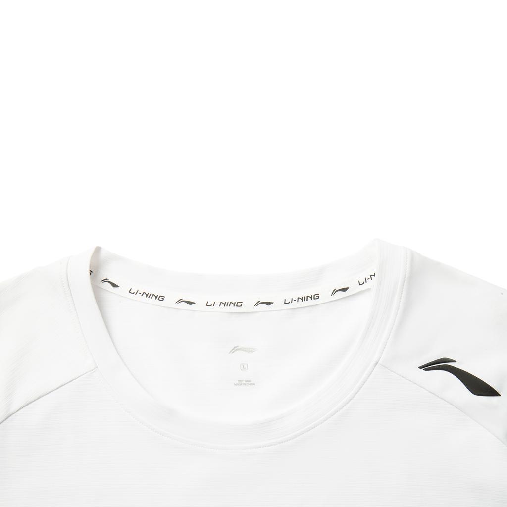 Li-Ning Fitness Series Sports Casual Simple Solid Color Round Neck Short Sleeve T-Shirt Men Tops White ATSV395-6