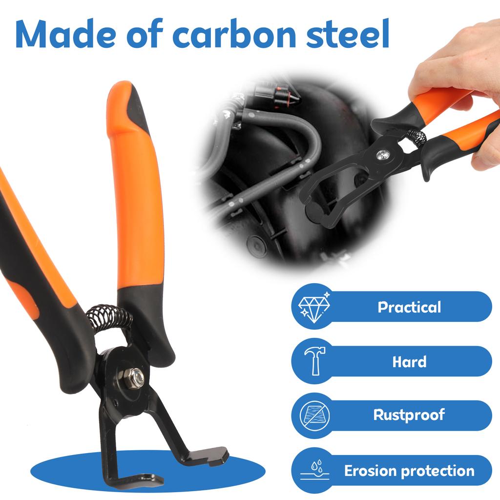 Car Repair Installation Tool Trim Clip Removal Pliers 40° and 85° Spring Loaded Push Pin Pliers Upholstery Remover Tools Kit