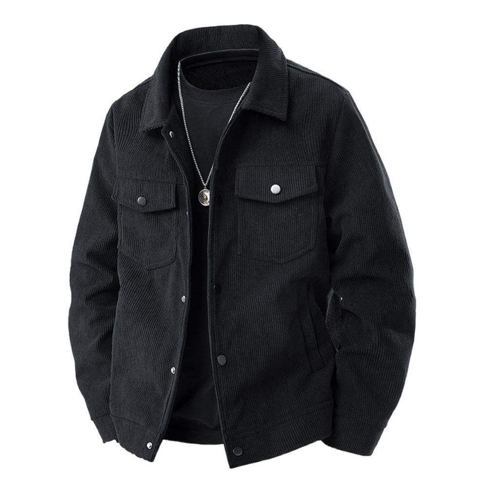 2026 Stylish New Men Corduroy Jackets Comfortable Windproof Male Clothes Casual Turn-down Collar Jacket Coats Plus Size Multiple Colors