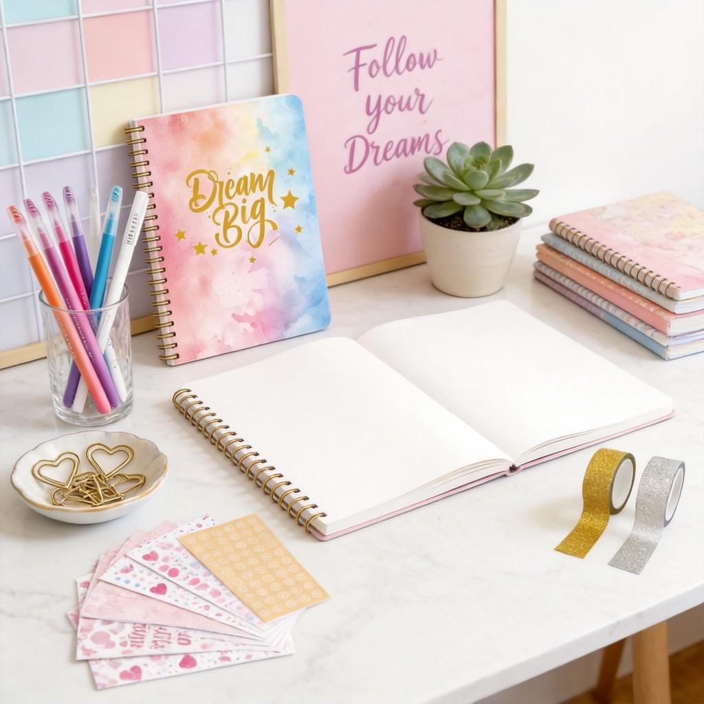 Kids Gold Foil Diary Kit For Children And Up With Scrapbook Supplies Creative Gift