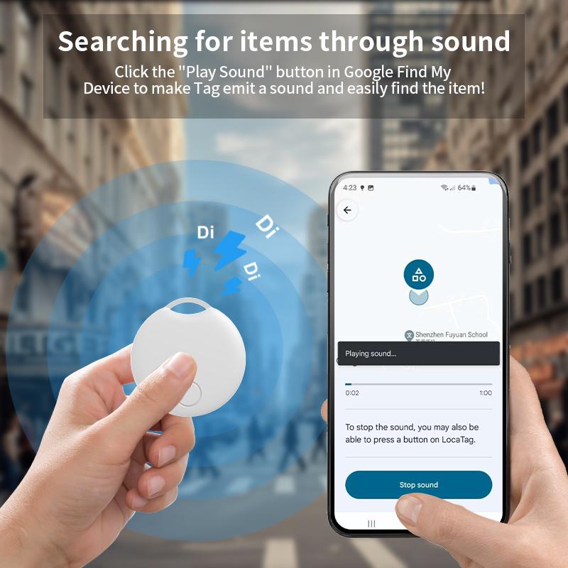 For Google Smart GPS Tracker Work With Android Google's Find Hub App Locator Keys Elderly Pet Finder for Samsung XIAOMI Phones