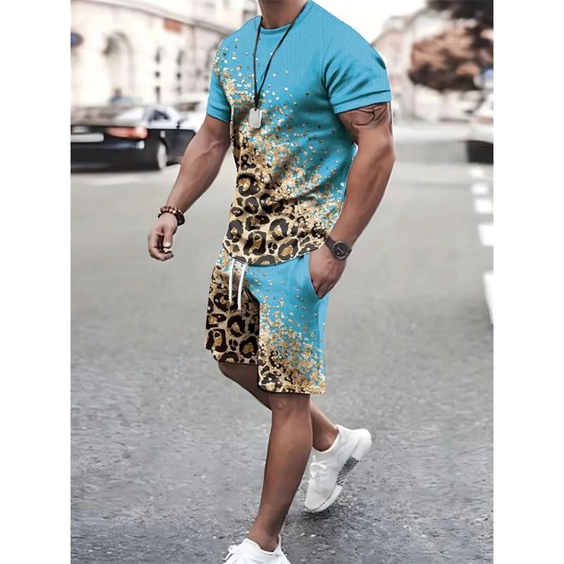 

2024 Новый модный текстурный 3D-печатный костюм, мужская свободная одежда, шорты с коротким рукавом, мужская спортивная одежда, летний мужской повседневный костюм 6XL