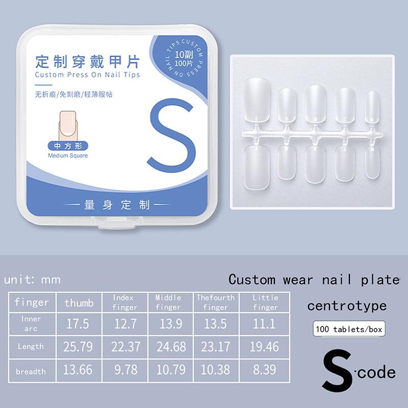 100 Pieces/Box False Nail Patches Transparent Armor Ultra Thin And Traceless Nail Extension Diy Salon