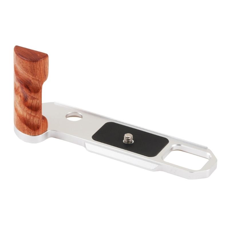 Camera L Plate Bracket with Wood Hand Grip for F2 Vlog Digital Camera Photography Studio Use