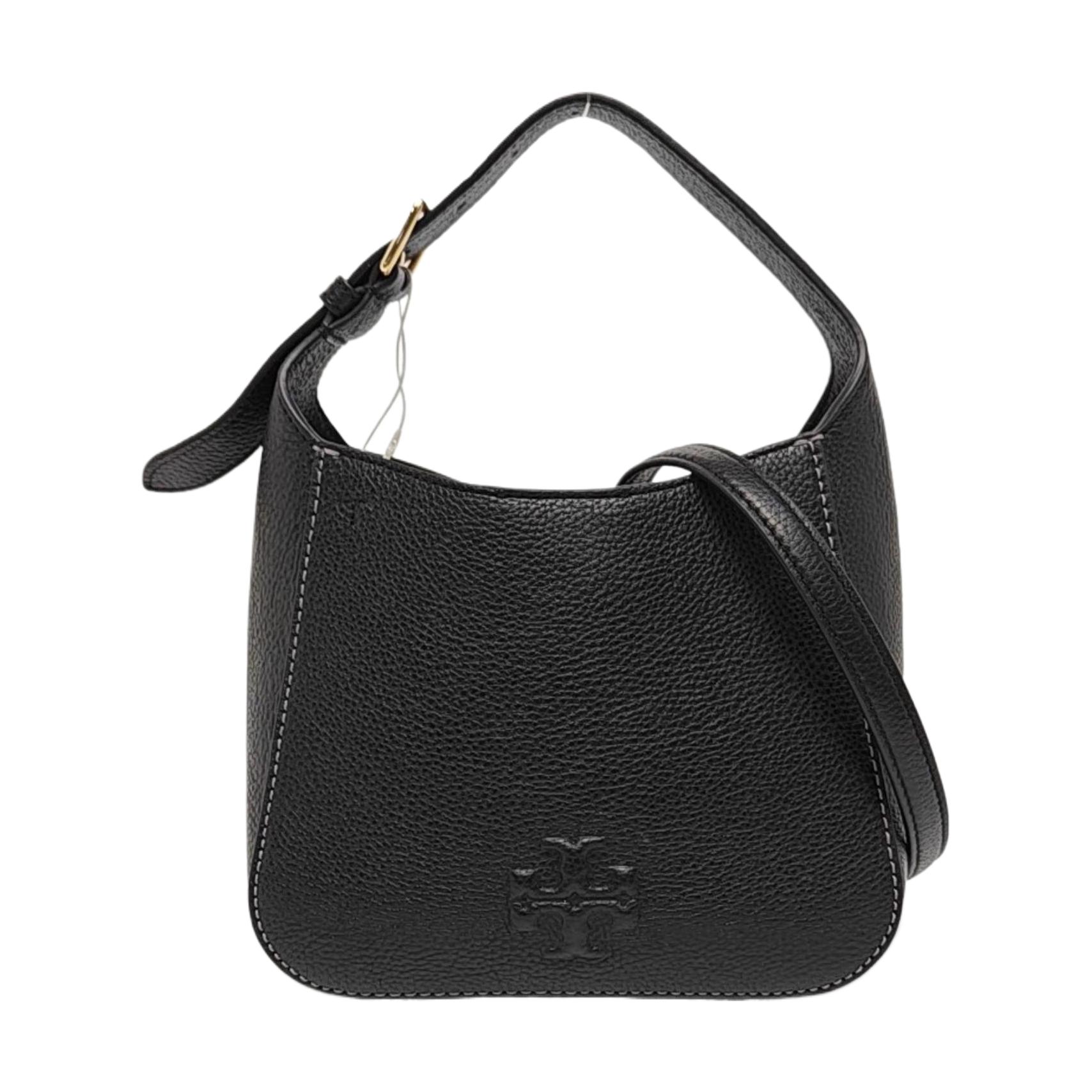 [Pre-Owned] Thea Solid Color Embossed Letter Logo Leather Bucket Bag - Excellent #1D4BN9S ONE SIZE