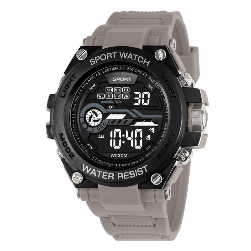 Men's Sports Student High-value Timing Electronic Watch Junior High School Student Trend Luminous Alarm Electronic Watch