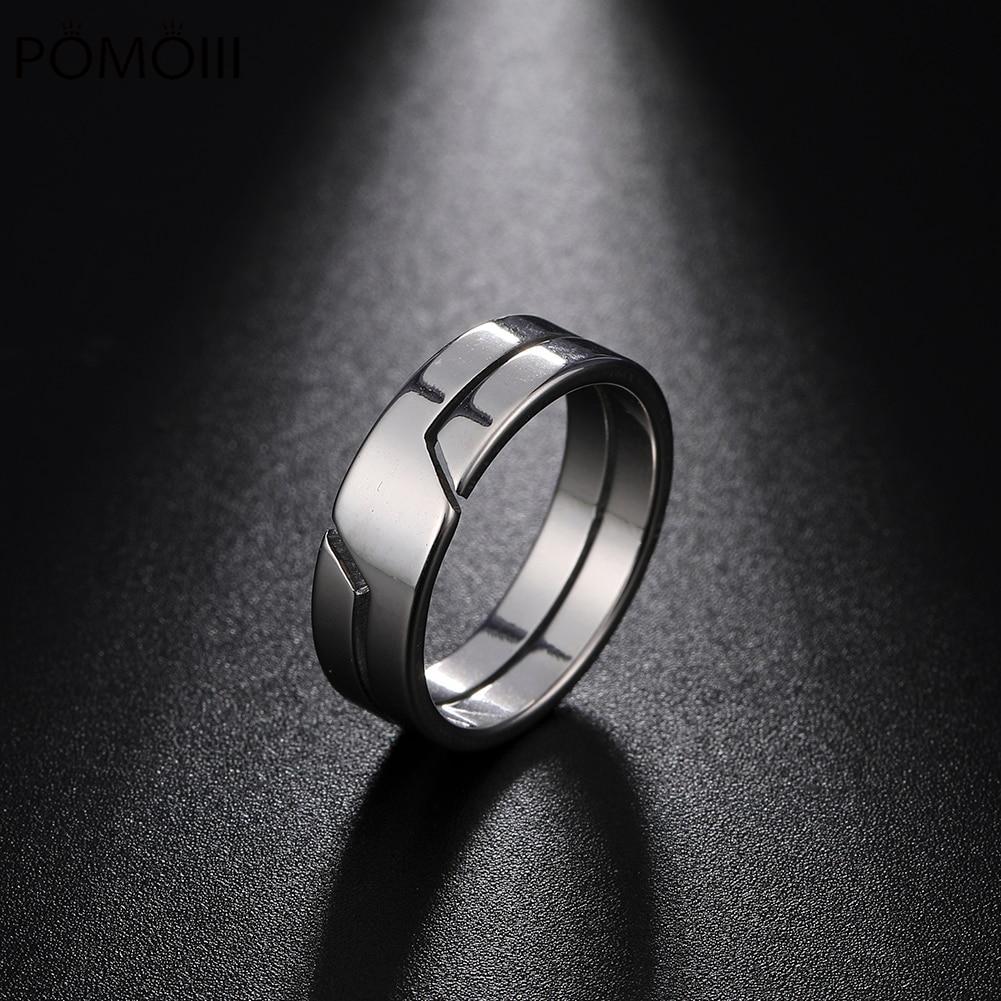 

Fashion Simple Stainless Steel Couple Ring For Men Women Casual Finger Rings Jewelry Engagement Anniversary Gift New 13