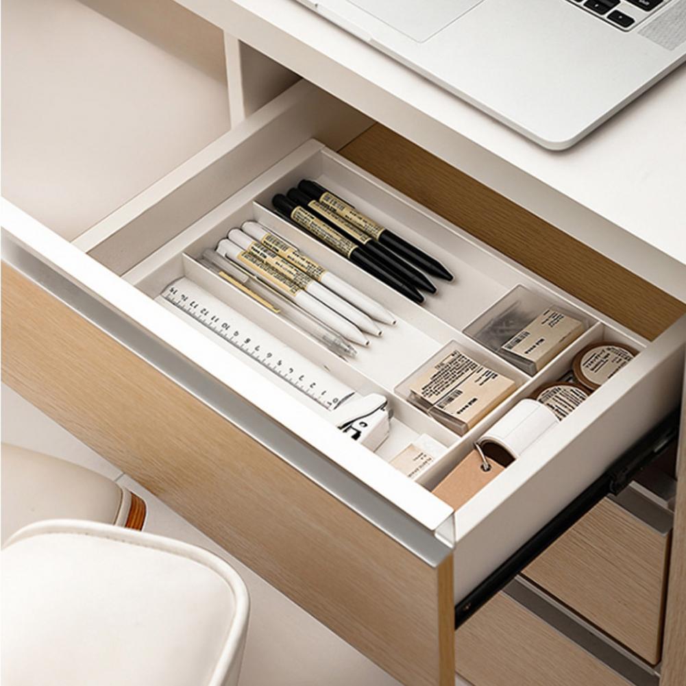 Adjustable Storage Container Retractable Storage Box Expandable Drawer Organizer for Cutlery Utensils Adjustable Length Storage