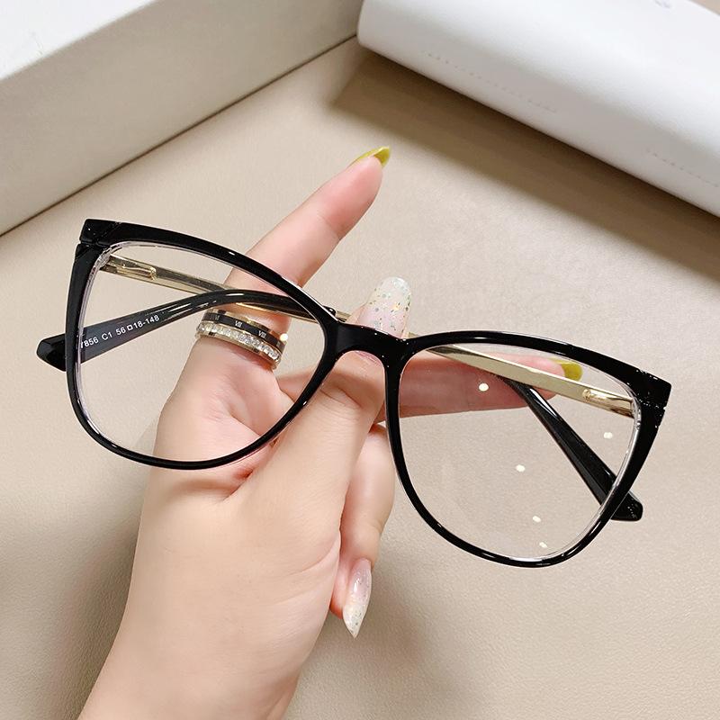 Vintage Black Cat Eye Reading Glasses Anti Blue Light Gradient Frame Presbyopia Eyewear for Women Men +3