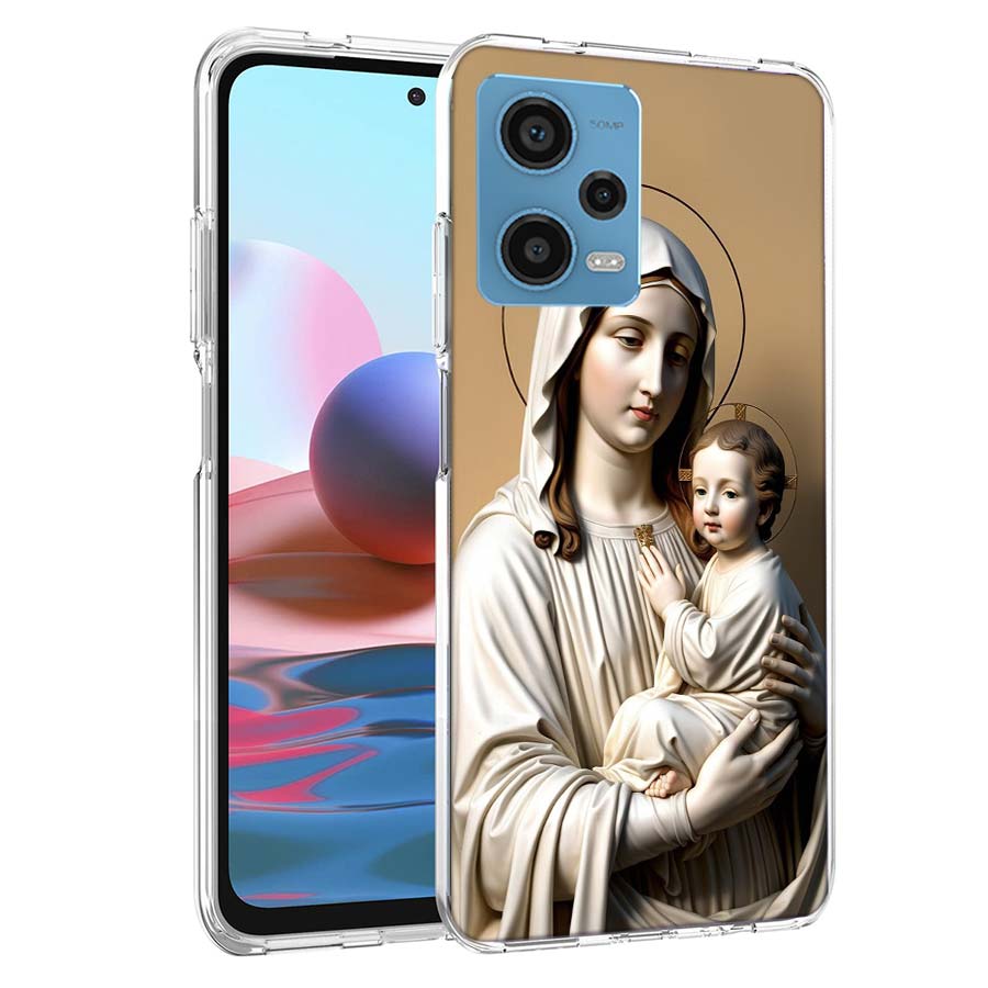 The Virgin Mary and the Baby Phone Case For Redmi Note 13 12 14 15 Pro Plus 13R 11 11T 11E 11S 10 Pro 10S 9 9S Cover Cell Clear