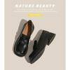 Mode Britischer Stil Damen Lederschuhe 2025 Neu Frühling und Herbst Mode Einfarbig Slipper Niedrige Absätze Loafers Damen Freizeitschuhe
