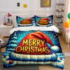 Christmas Hat Merry Design Bedding Duvet Cover Set Duvet Cover Pillowcases  (1*Duvet Cover 2*Pillowcases, Without Duvet Insert)