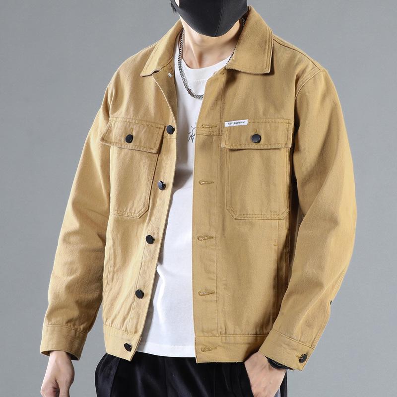 2025 Men's Casual Loose Denim Jacket - Trendy Korean Style for Spring and Autumn