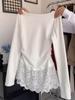 Spring & Autumn Ballet Style Lace Halter Layered Long Sleeve Women's T-shirt