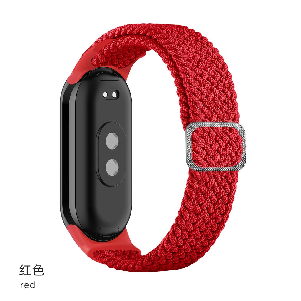 Strap for Xiaomi Mi Band 10 9 8 Elastic Braided Solo Loop Adjustable Buckle Replacement correa bracelet for Miband 4 3 5 6 7